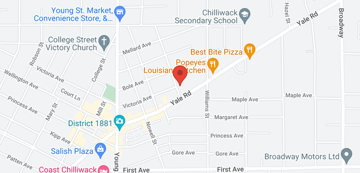 map of 212 9422 VICTOR STREET